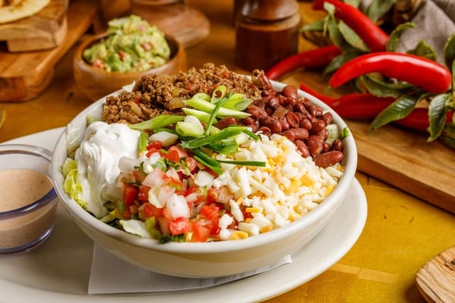 Ground Beef Taco Bowl Salad.