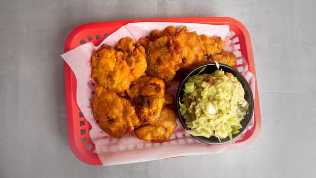 Tostones with Guacamole.