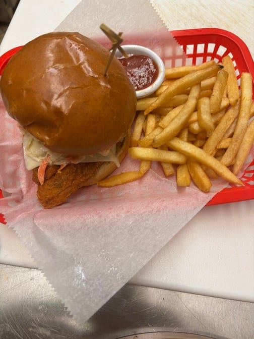 Fried Chicken Sandwich Deluxe.