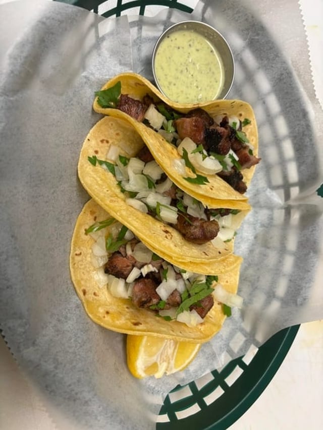 Pork Carnitas Tacos.