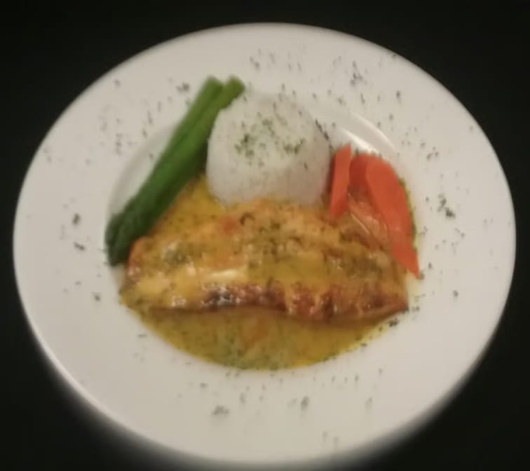 Salmon Parrilla & Shrimp.